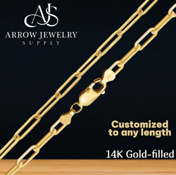 14K Gold-filled Paperclip Link Cable Chain Necklace
