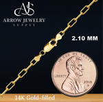 Load image into Gallery viewer, 14K Gold-filled Paperclip Link Cable Chain Necklace
