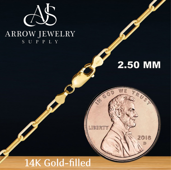 14K Gold-filled Paperclip Link Cable Chain Necklace