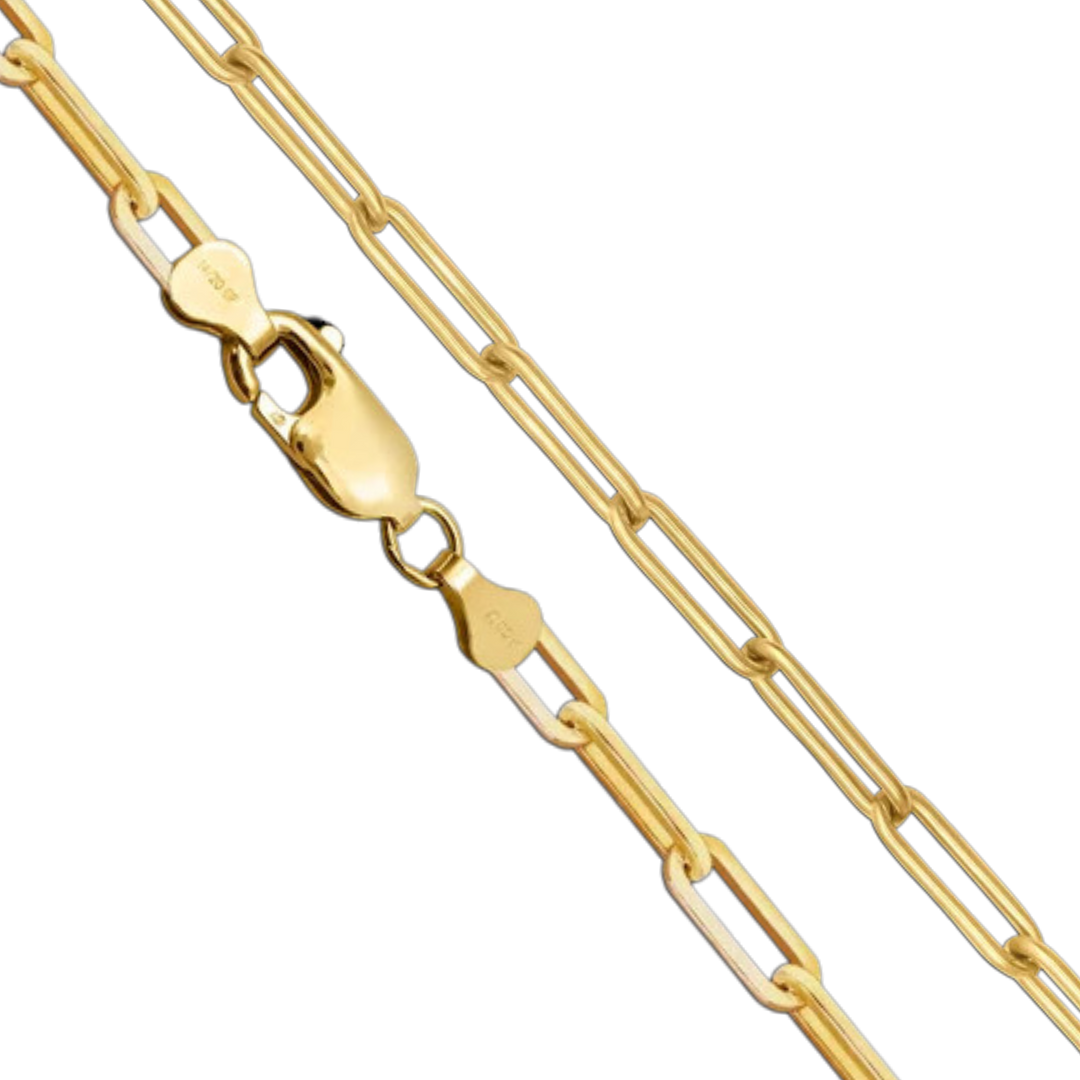 14K Gold-filled Paperclip Link Cable Chain Necklace