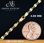 Load image into Gallery viewer, 14K Gold-filled Valentino Curb Link Chain Necklace
