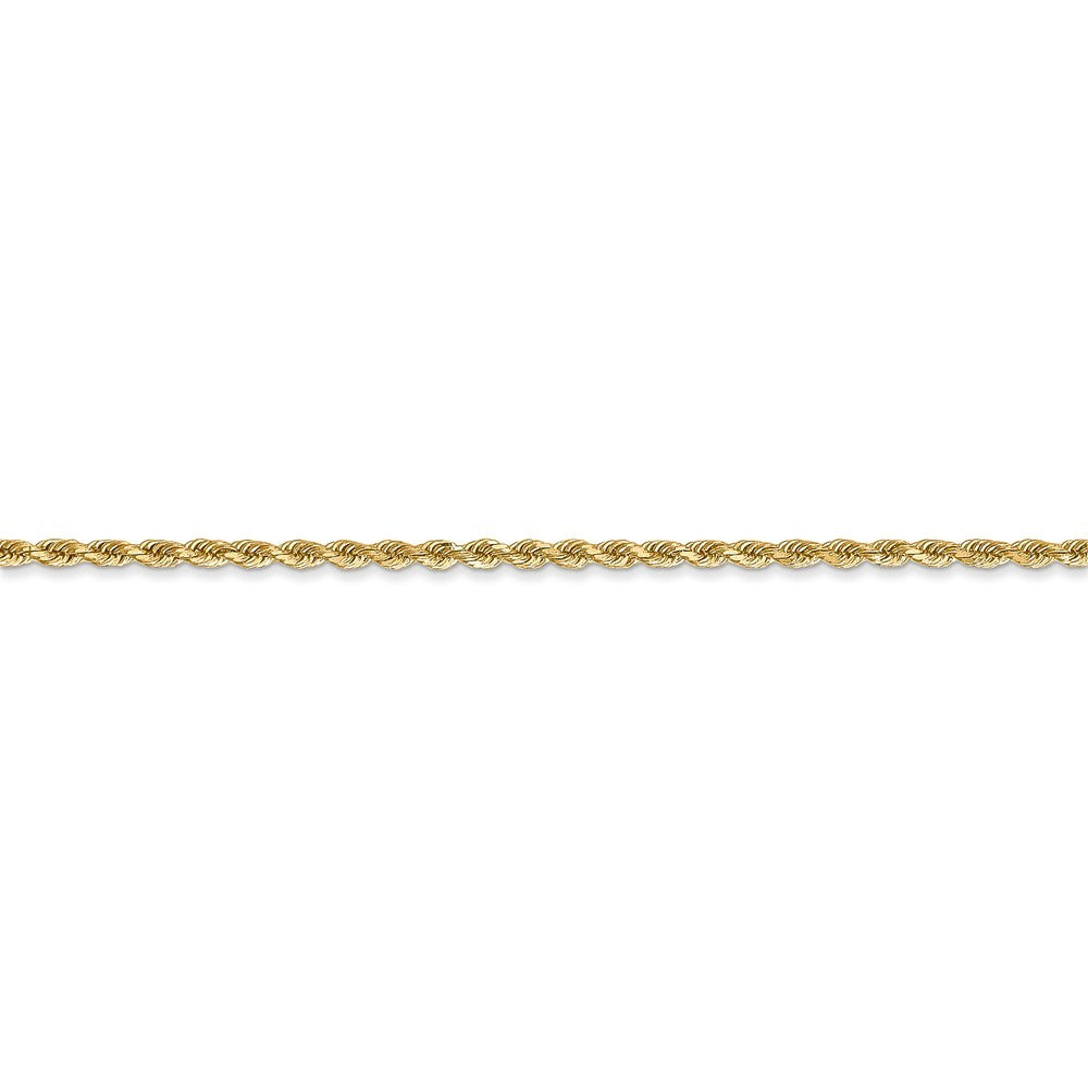 Leslies 14K Yellow Gold 1.75mm Diamond Cut Rope Chain Necklace  Length 16'' inches