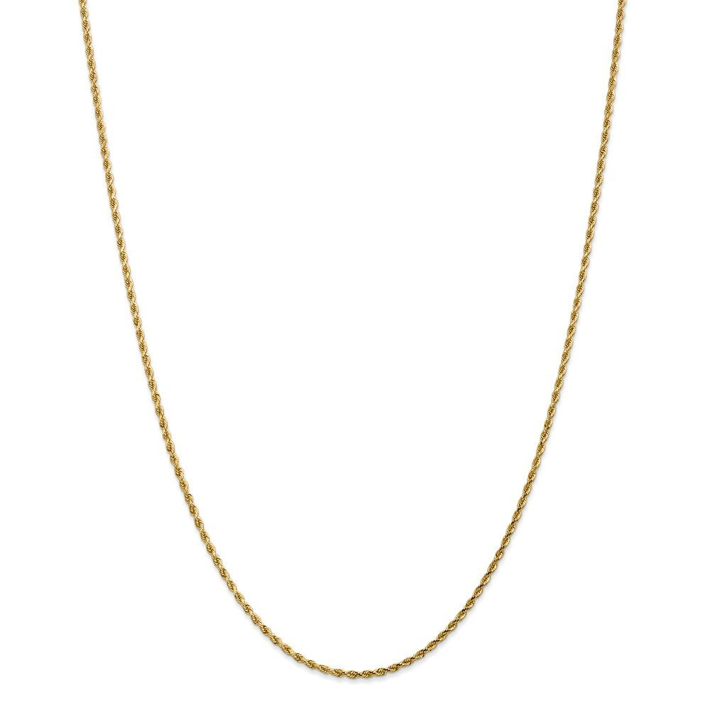 Leslies 14K Yellow Gold 1.75mm Diamond Cut Rope Chain Necklace  Length 16'' inches