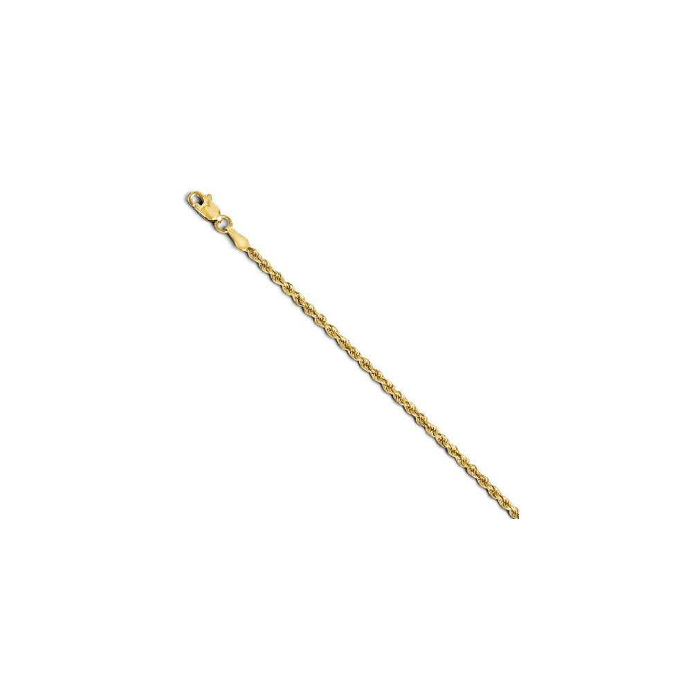 Leslies 14K Yellow Gold 2mm Diamond Cut Rope Chain Necklace  Length 24'' inches