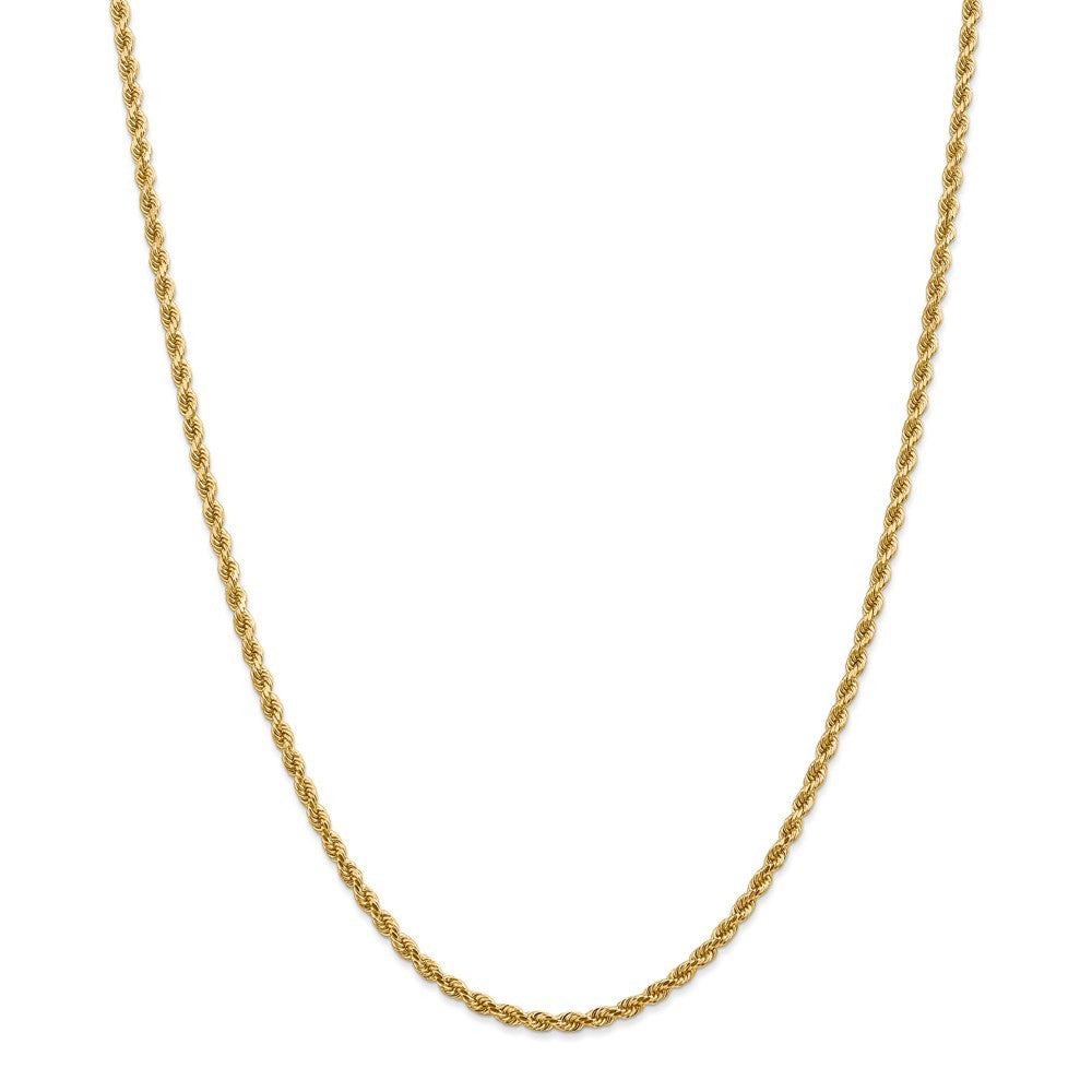 Leslies 14K Yellow Gold 2.75mm Diamond Cut Rope Chain Necklace  Length 18'' inches
