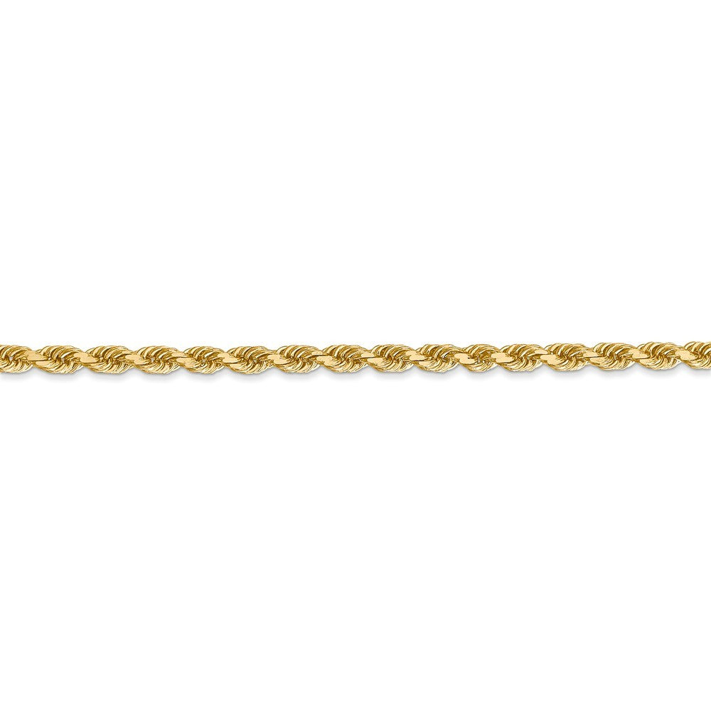 Leslies 14K Yellow Gold 3mm Diamond Cut Rope Chain Necklace  Length 18'' inches