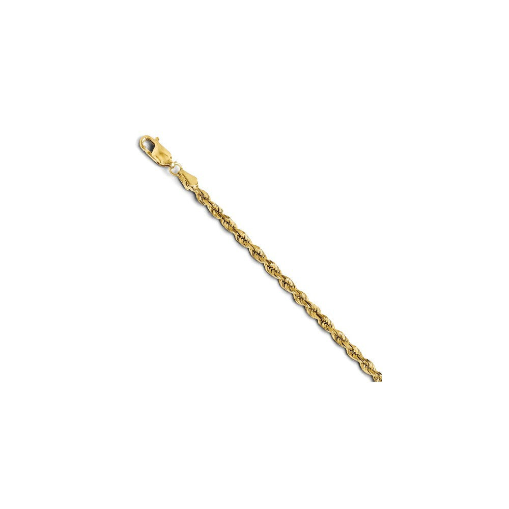 Leslies 14K Yellow Gold 3mm Diamond Cut Rope Chain Necklace  Length 18'' inches