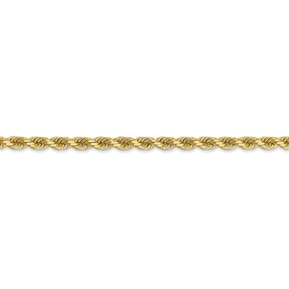 Leslies 14K Yellow Gold 3.5mm Diamond Cut Rope Chain Necklace  Length 20'' inches