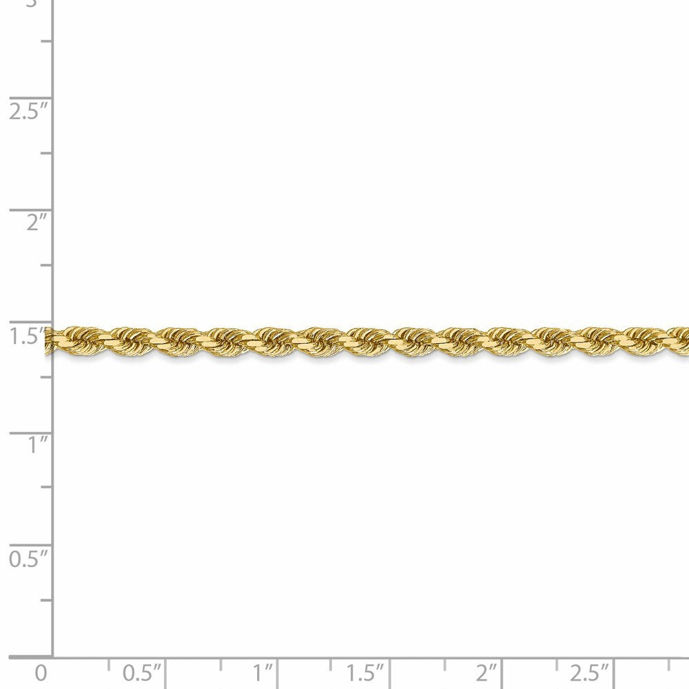 Leslies 14K Yellow Gold 3.5mm Diamond Cut Rope Chain Necklace  Length 20'' inches