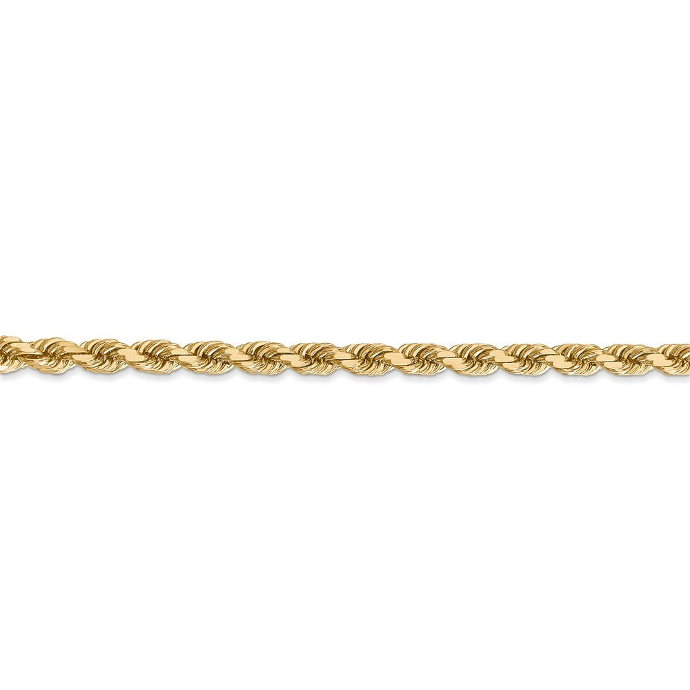 Leslies 14K Yellow Gold 4mm Diamond Cut Rope Chain Necklace  Length 20'' inches