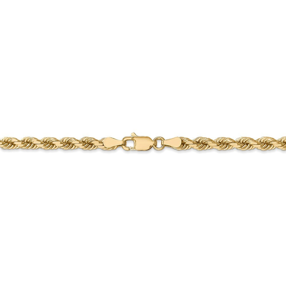 Leslies 14K Yellow Gold 4mm Diamond Cut Rope Chain Necklace  Length 20'' inches