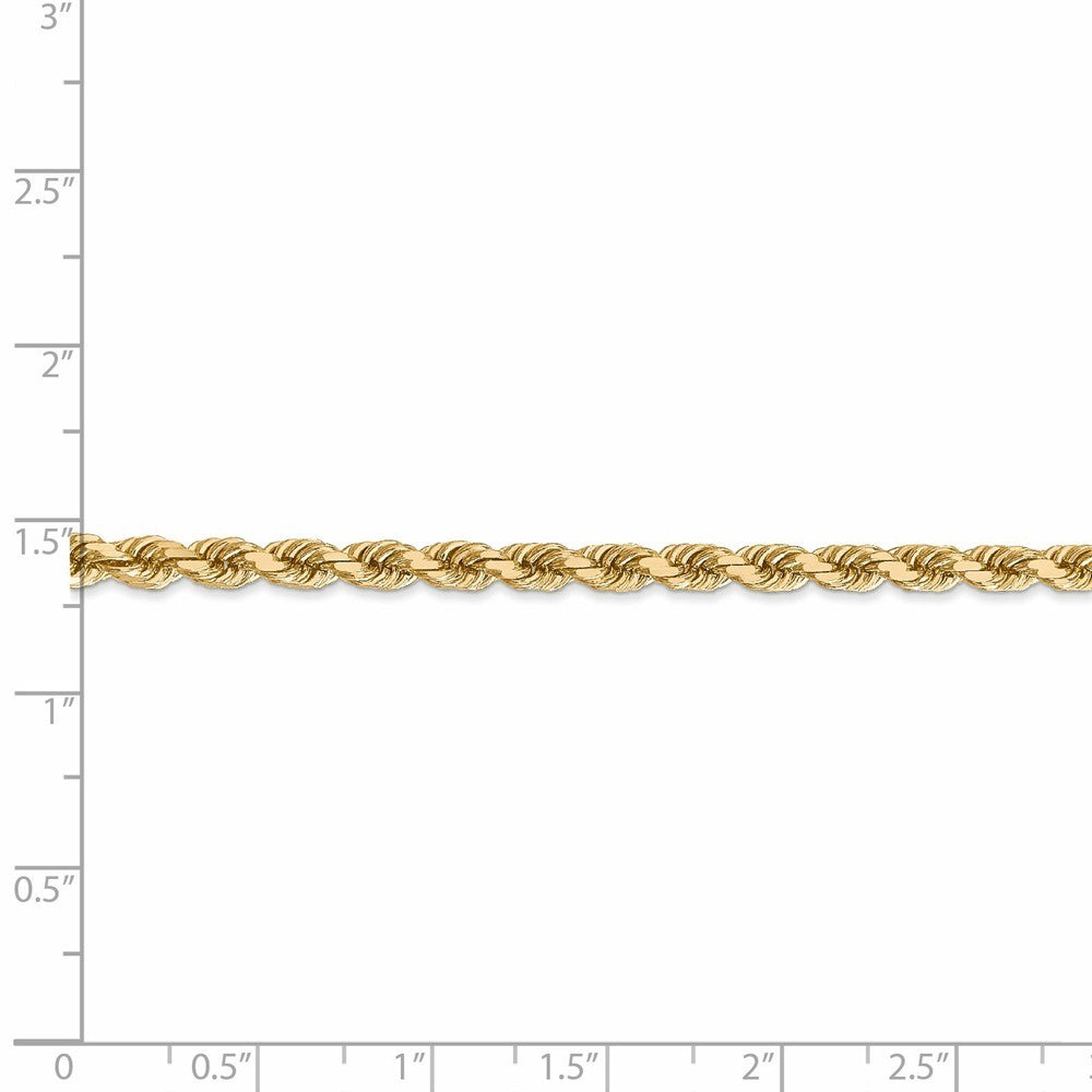 Leslies 14K Yellow Gold 4mm Diamond Cut Rope Chain Necklace  Length 20'' inches