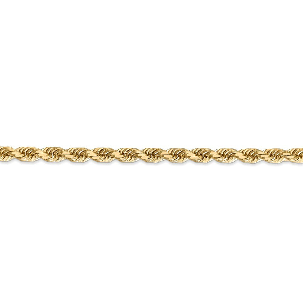 Leslies 14K Yellow Gold 5mm Diamond Cut Rope Chain Necklace  Length 20'' inches