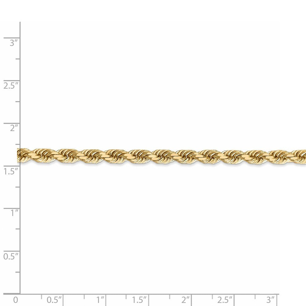 Leslies 14K Yellow Gold 5mm Diamond Cut Rope Chain Necklace  Length 20'' inches