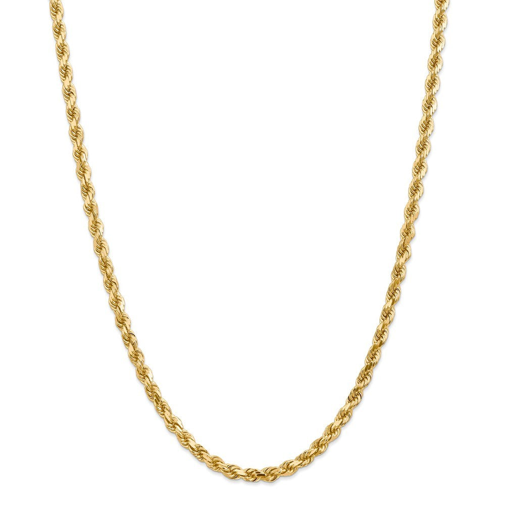 Leslies 14K Yellow Gold 5mm Diamond Cut Rope Chain Necklace  Length 20'' inches