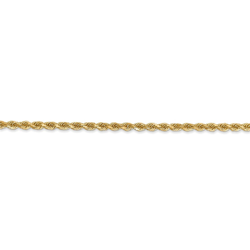 Leslies 14K Yellow Gold 2.5mm Diamond Cut Lightweight Rope Chain Necklace  Length 18'' inches