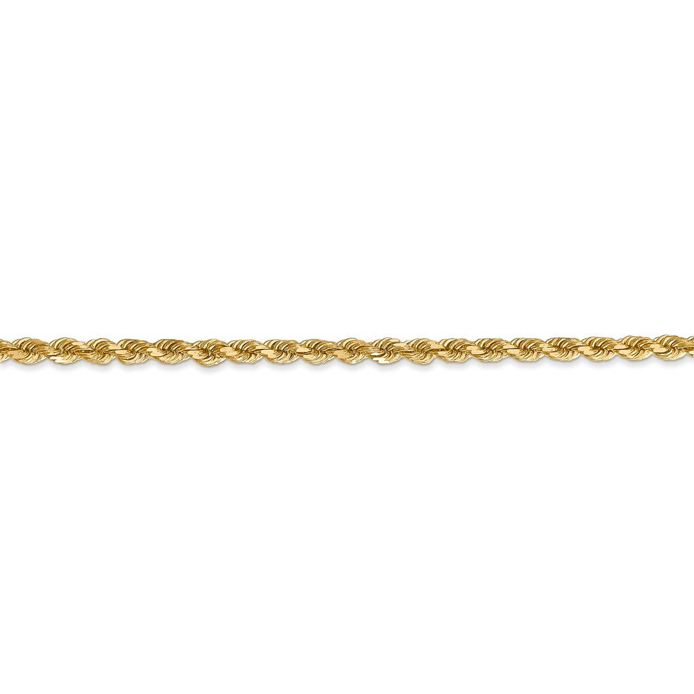 Leslies 14K Yellow Gold 2.75mm Diamond Cut Lightweight Rope Chain Necklace  Length 18'' inches