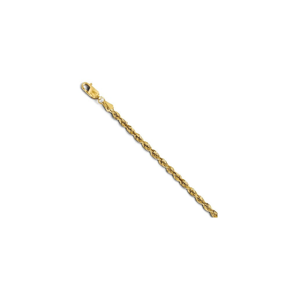 Leslies 14K Yellow Gold 2.75mm Diamond Cut Lightweight Rope Chain Necklace  Length 18'' inches