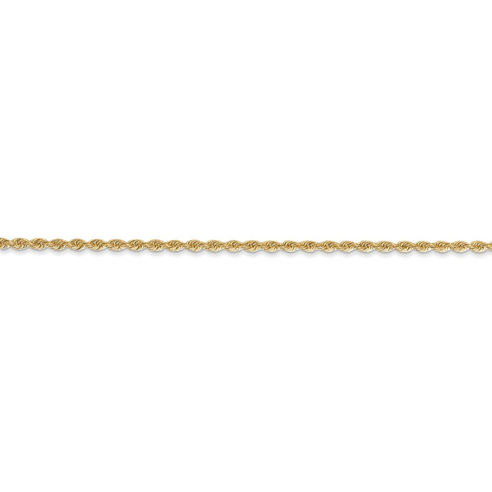 Leslies 14K Yellow Gold 1.8mm Solid Rope Chain Necklace  Length 18'' inches