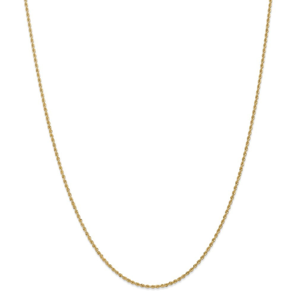 Leslies 14K Yellow Gold 1.8mm Solid Rope Chain Necklace  Length 18'' inches