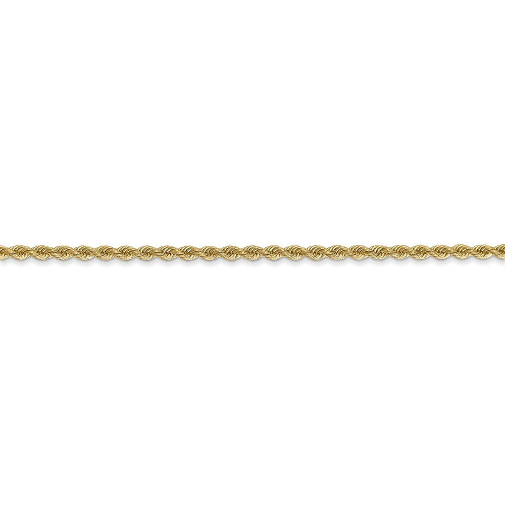 Leslies 14K Yellow Gold 2mm Solid Rope Chain Necklace  Length 18'' inches
