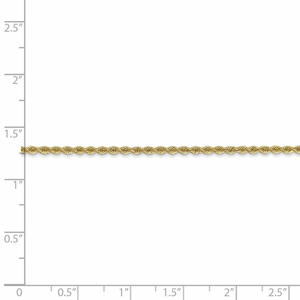Leslies 14K Yellow Gold 2mm Solid Rope Chain Necklace  Length 18'' inches