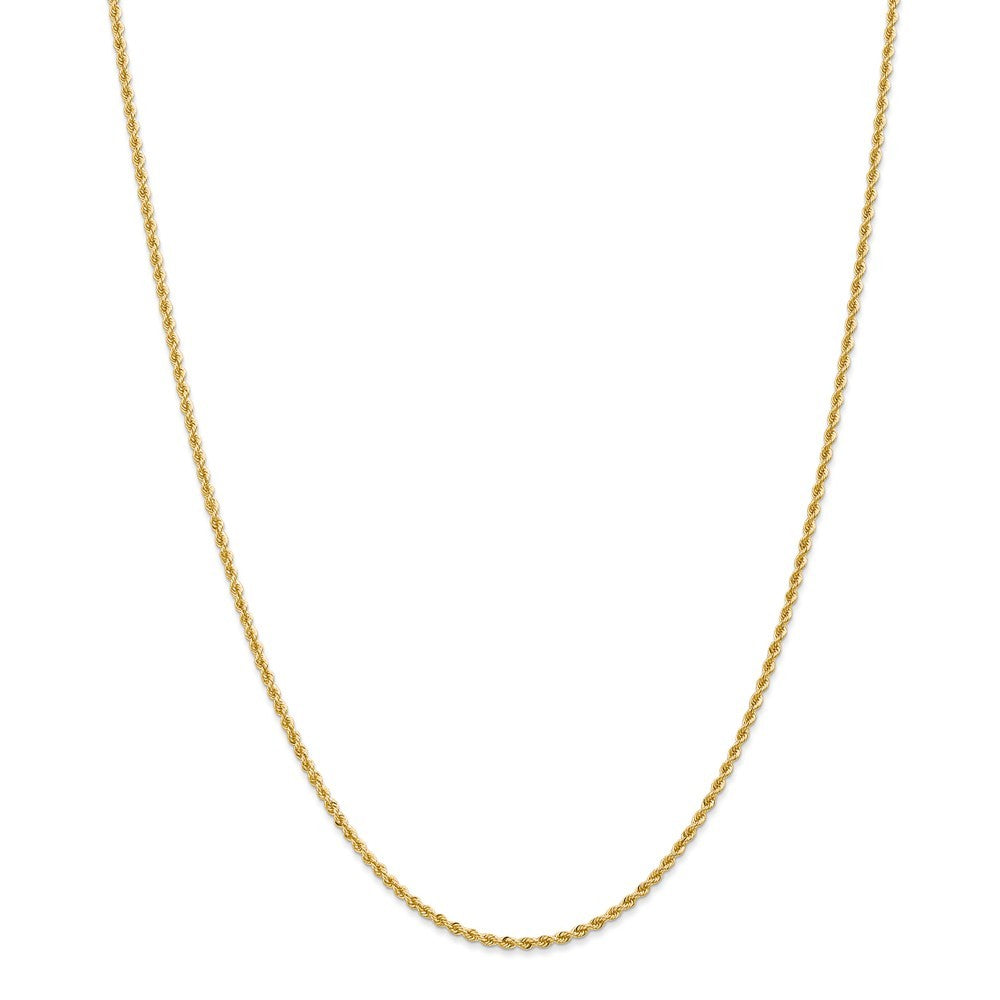 Leslies 14K Yellow Gold 2mm Solid Rope Chain Necklace  Length 18'' inches
