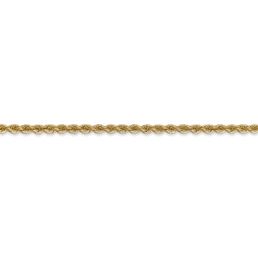 Leslies 14K Yellow Gold 2.5mm Solid Rope Chain Necklace  Length 18'' inches