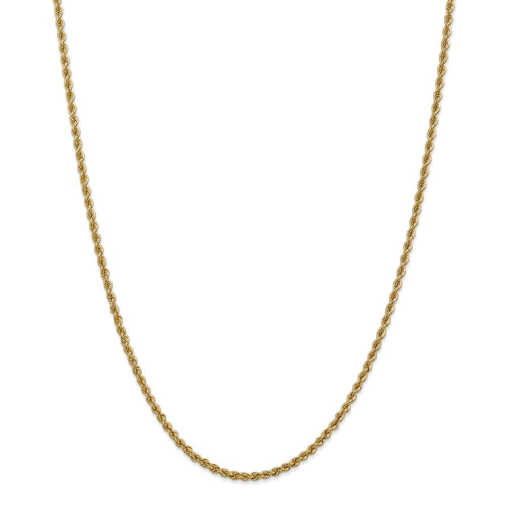 Leslies 14K Yellow Gold 2.5mm Solid Rope Chain Necklace  Length 18'' inches