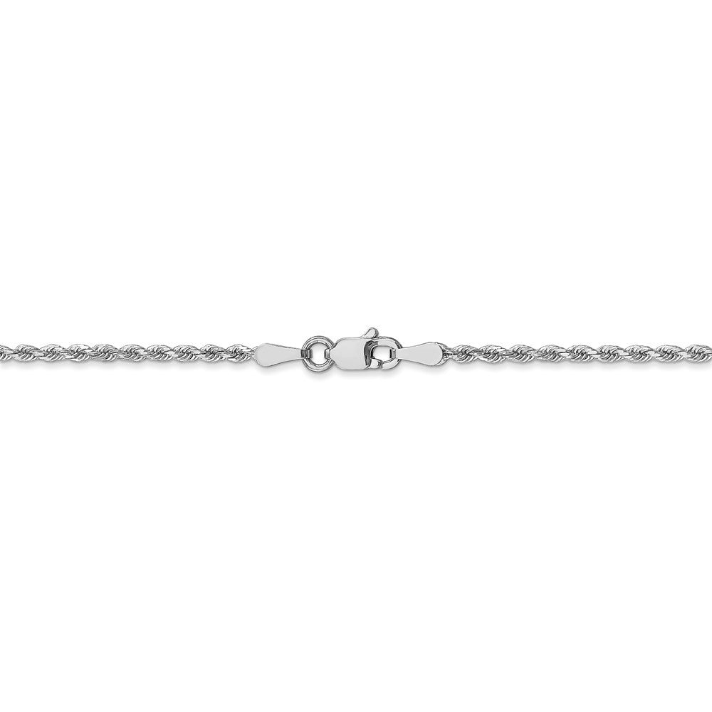 Leslies 14K White Gold 1.75mm Diamond Cut Rope Chain Necklace  Length 24'' inches