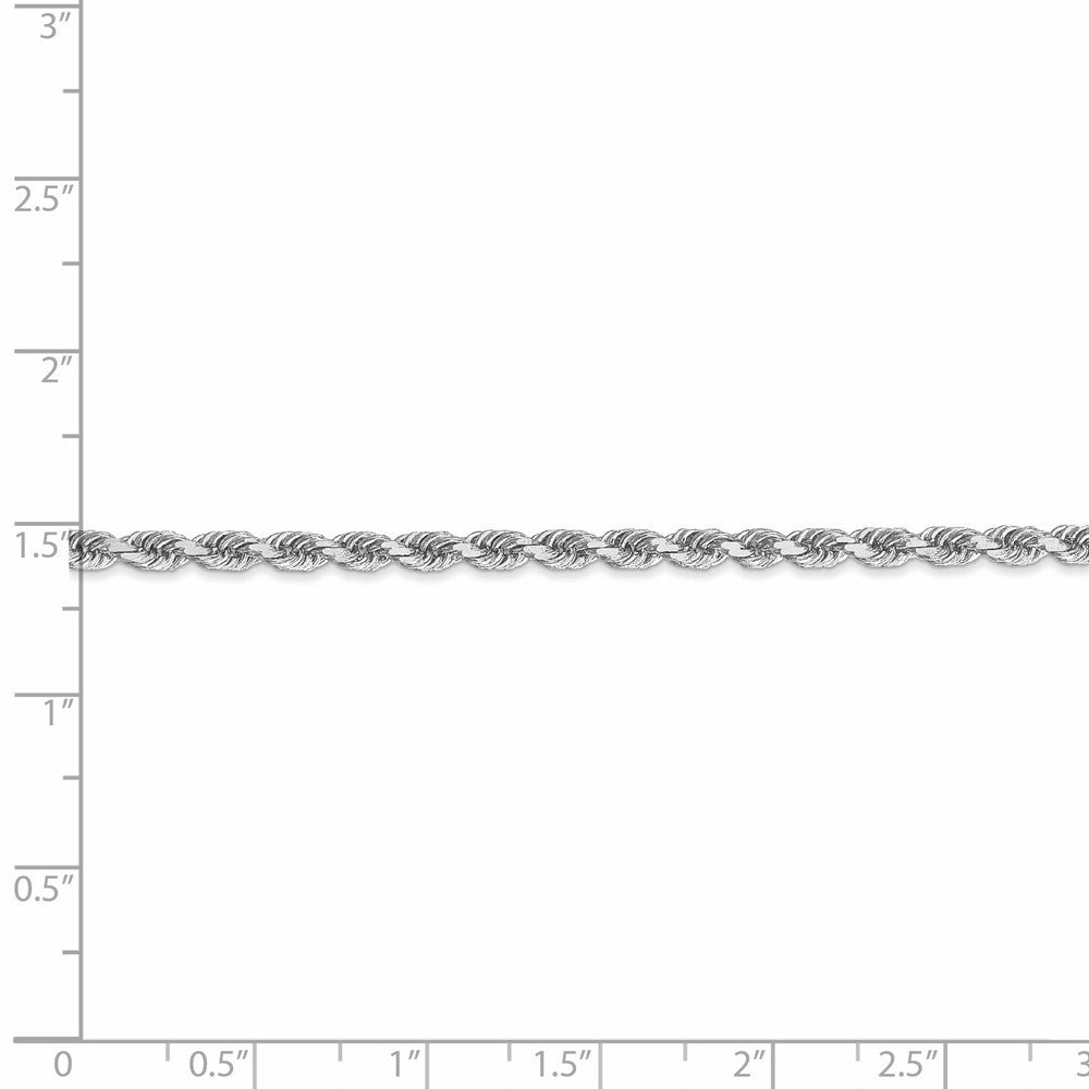 Leslies 14K White Gold 3mm Diamond- cut Rope Chain Necklace  Length 20'' inches