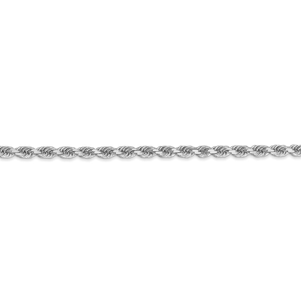 Leslies 14K White Gold 3mm Diamond- cut Rope Chain Necklace  Length 20'' inches