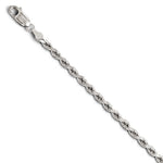 Load image into Gallery viewer, Leslies 14K White Gold 3mm Diamond- cut Rope Chain Bracelet  Length 7'' inches
