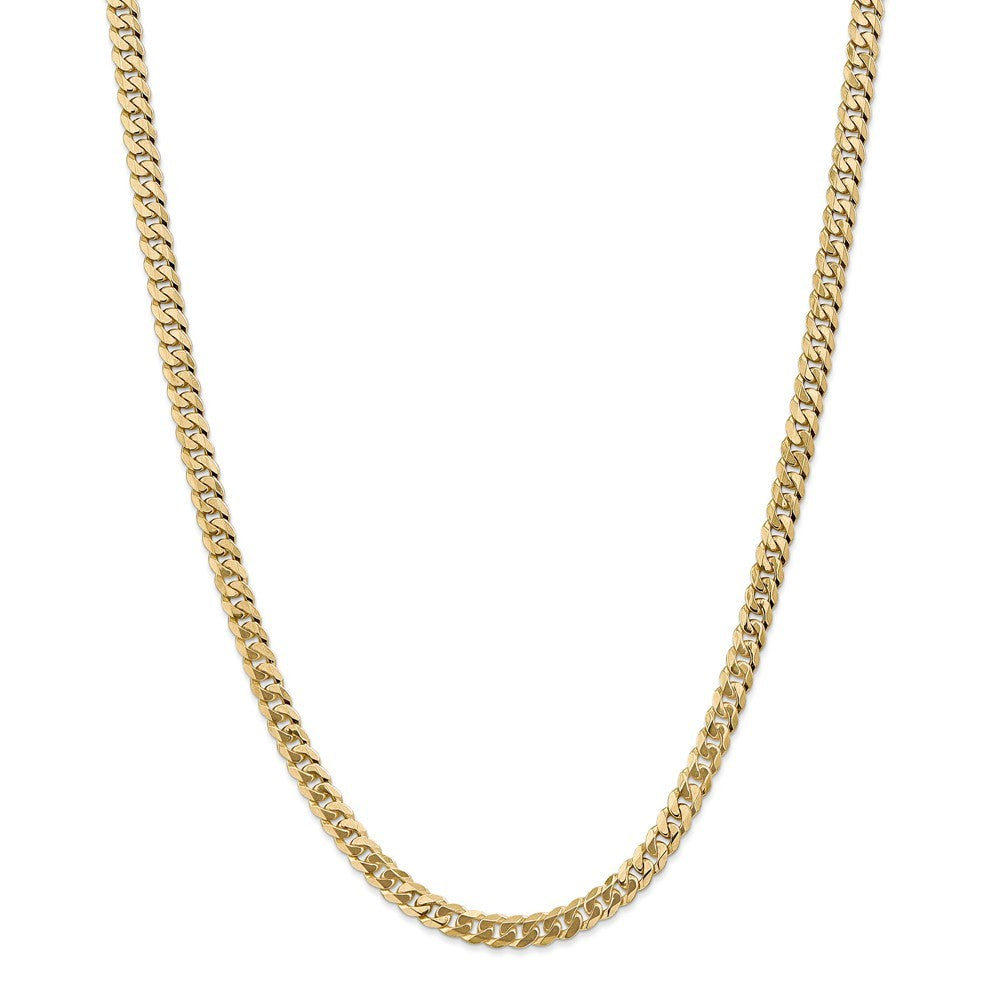 Leslies 14K Yellow Gold 5.75mm Beveled Curb Chain Necklace  Length 20'' inches