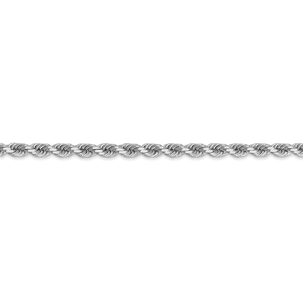 Leslies 14K White Gold 4mm Diamond Cut Rope Chain Necklace  Length 20'' inches