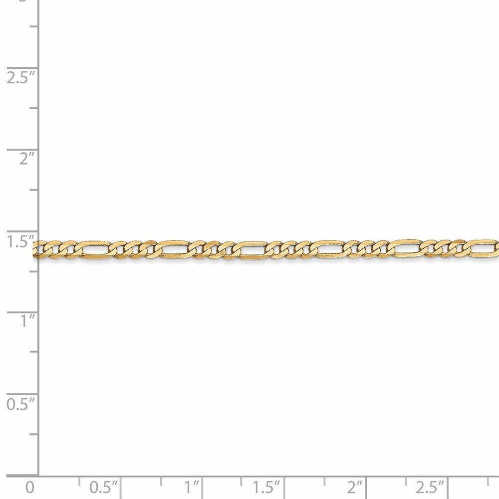 Leslies 14K Yellow Gold 2.75mm Flat Figaro Chain Necklace  Length 18'' inches