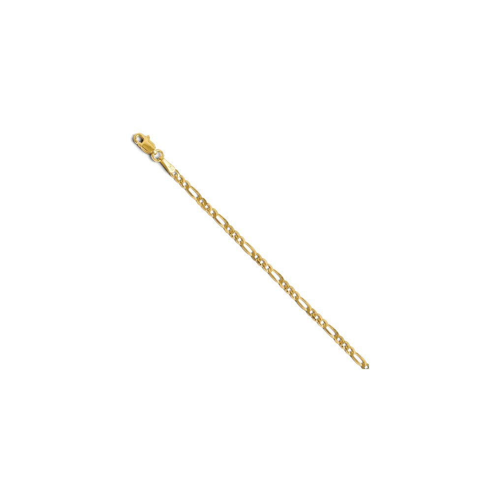 Leslies 14K Yellow Gold 2.75mm Flat Figaro Chain Necklace  Length 18'' inches