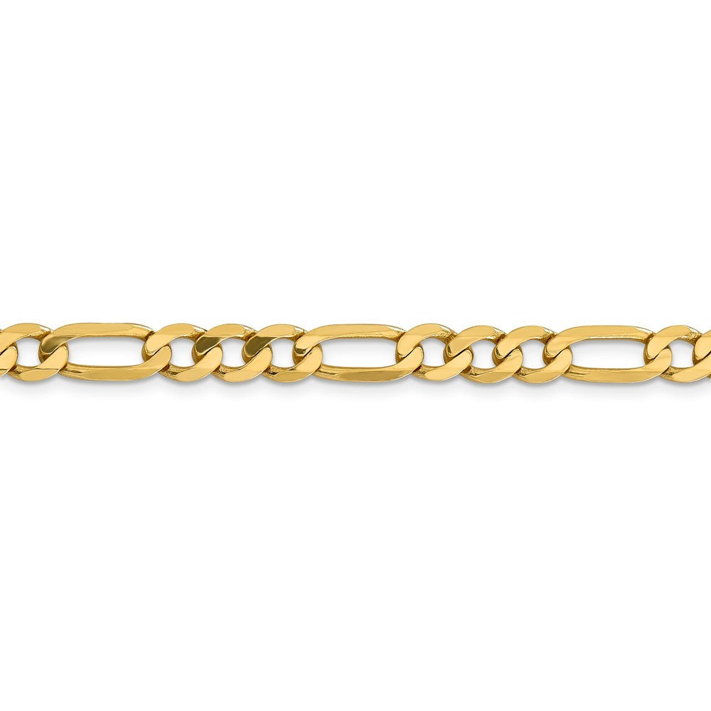 Leslies 14K Yellow Gold 6.25mm Flat Figaro Chain Necklace  Length 20'' inches
