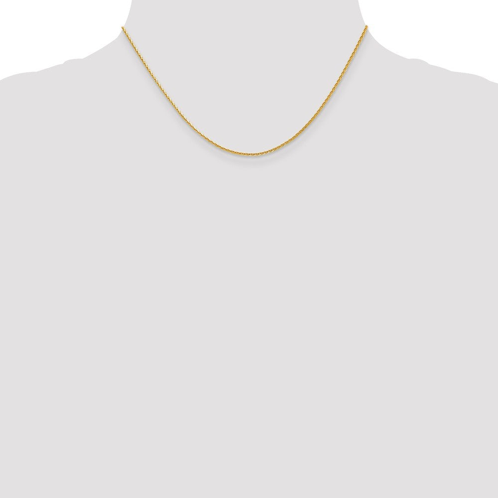 Leslies 14K Yellow Gold 1.3mm Diamond-cut Wheat Chain Necklace  Length 16'' inches