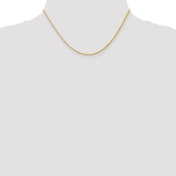 Leslies 14K Yellow Gold 1.3mm Diamond-cut Wheat Chain Necklace  Length 16'' inches