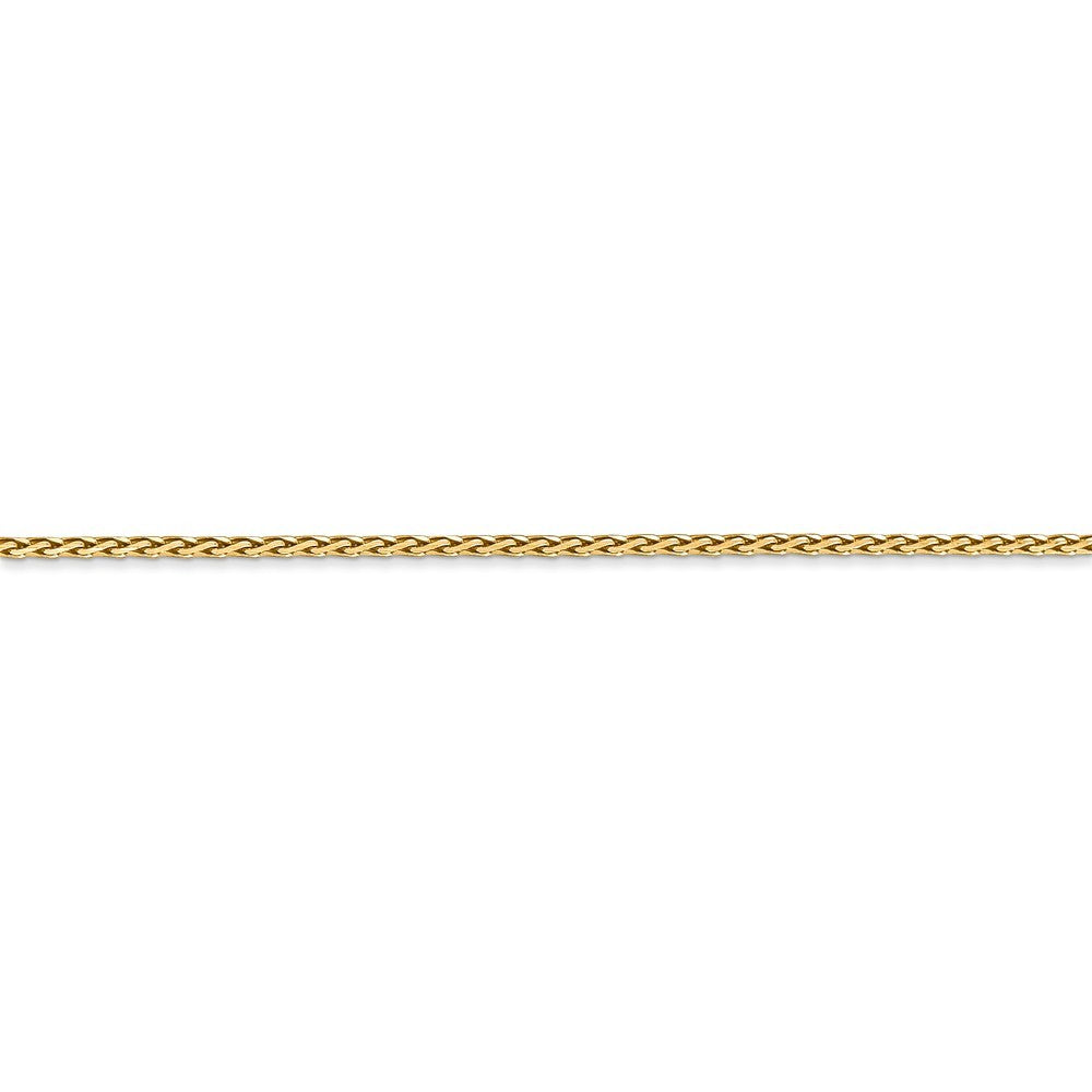 Leslies 14K Yellow Gold 1.3mm Diamond-cut Wheat Chain Necklace  Length 16'' inches