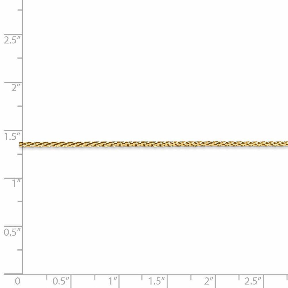 Leslies 14K Yellow Gold 1.3mm Diamond-cut Wheat Chain Necklace  Length 16'' inches