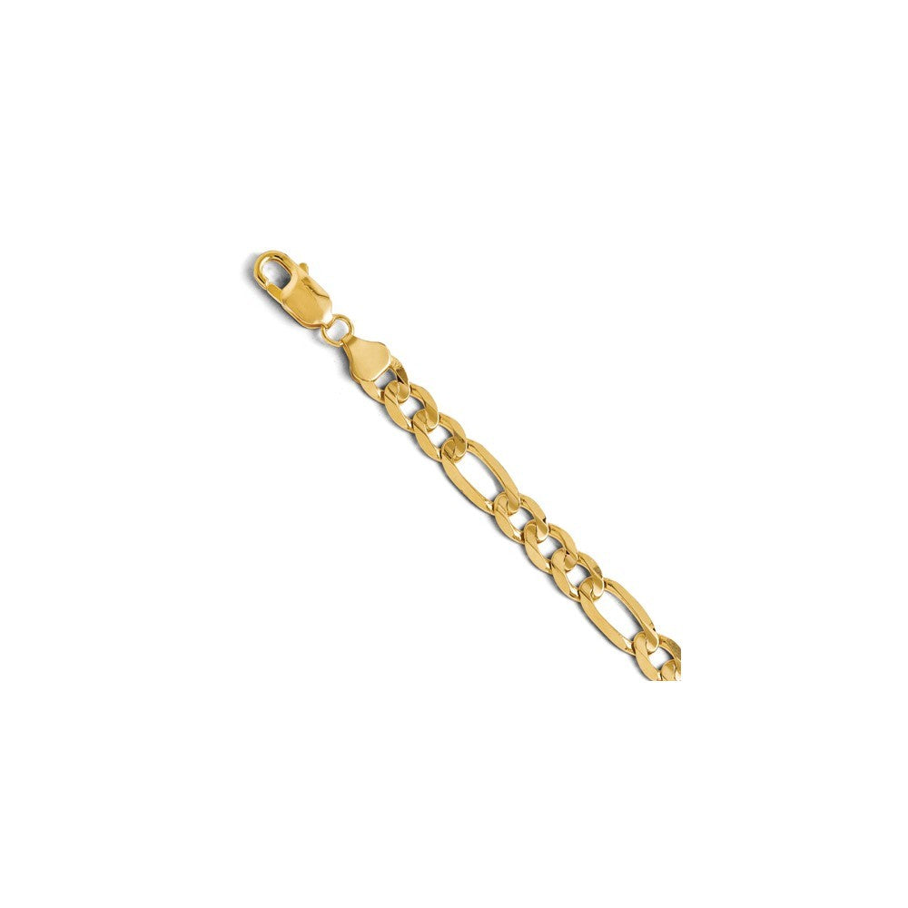 Leslies 14K Yellow Gold 7mm Flat Figaro Chain Necklace  Length 20'' inches