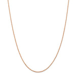 Load image into Gallery viewer, Leslies 14K Rose Gold 1.5mm Diamond Cut Rope Chain Necklace  Length 16'' inches
