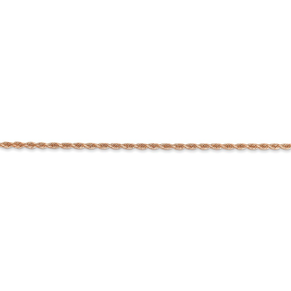 Leslies 14K Rose Gold 1.5mm Diamond Cut Rope Chain Necklace  Length 16'' inches