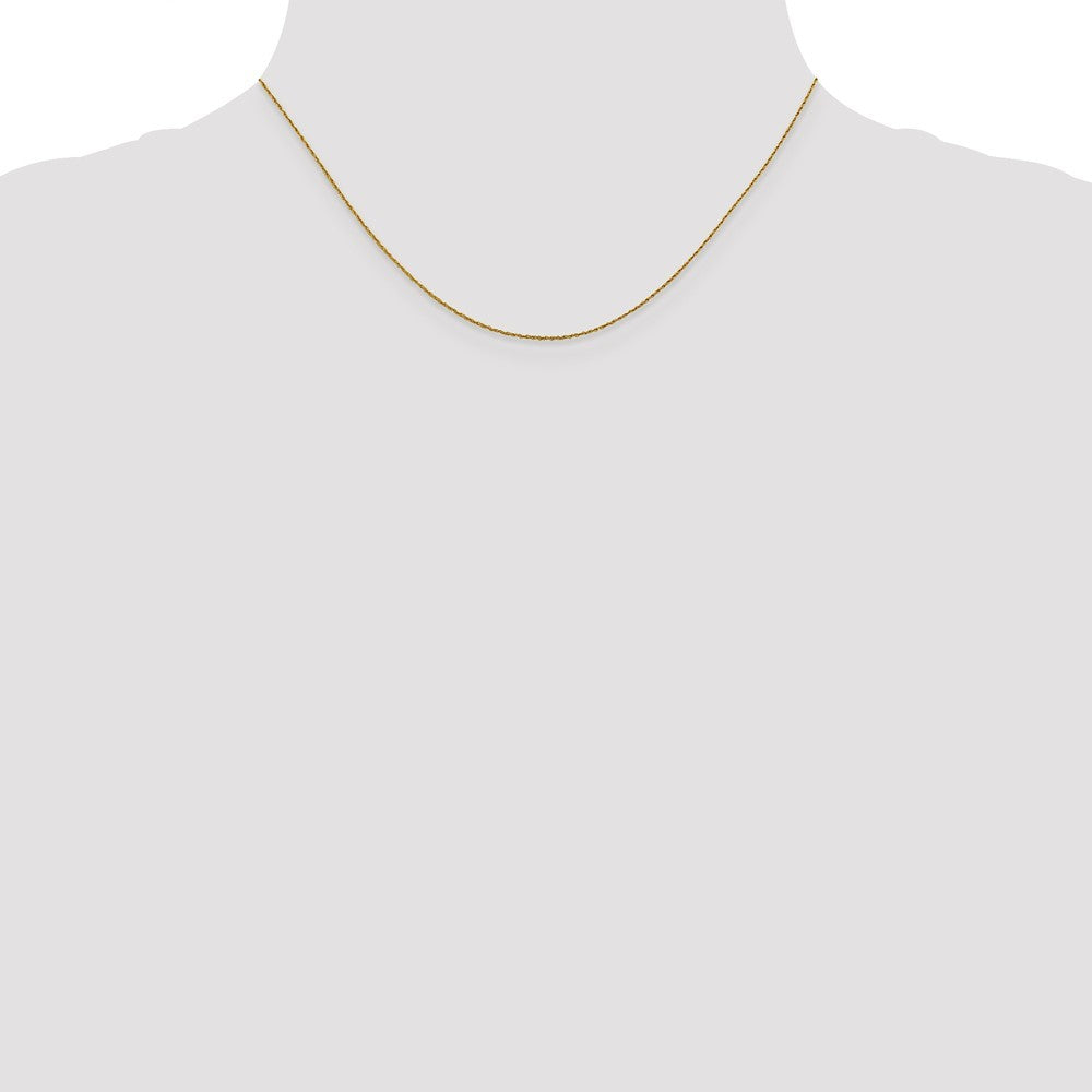 Leslies 14K Yellow Gold V-P Pendant Rope Chain Necklace  Length 16'' inches