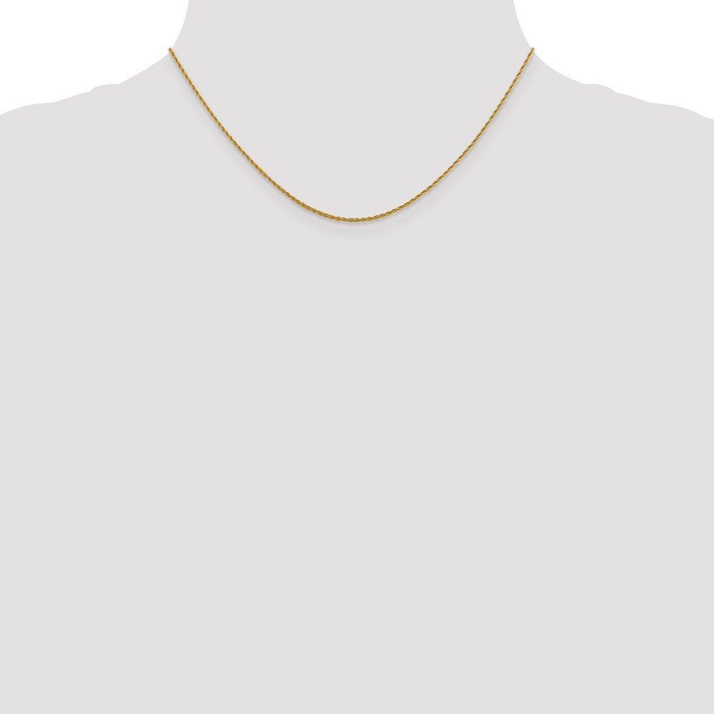 Leslies 14K Yellow Gold Pendant Rope Chain Necklace  Length 16'' inches