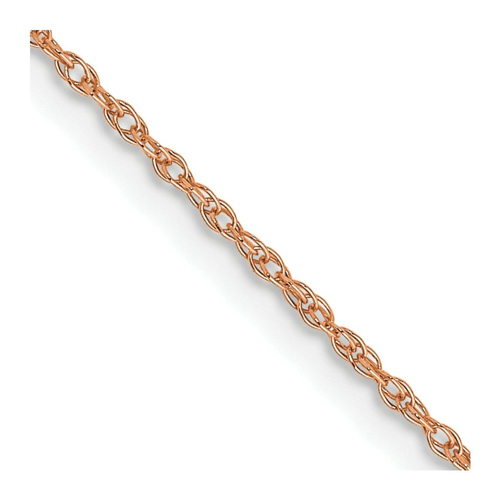 14k Rose Gold .7 mm Carded Cable Rope Chain  length: 16 inches