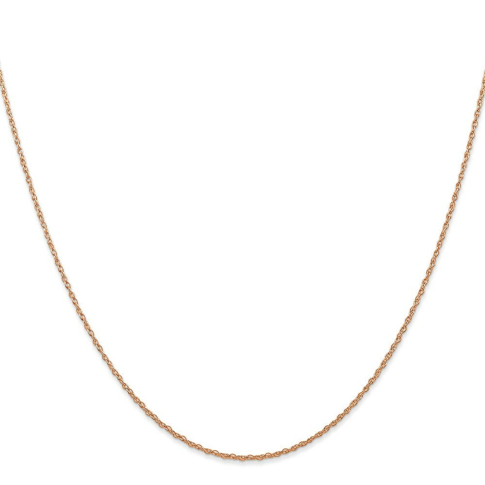 14k Rose Gold .7 mm Carded Cable Rope Chain  length: 16 inches