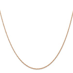 Load image into Gallery viewer, 14k Rose Gold .7 mm Carded Cable Rope Chain  length: 16 inches
